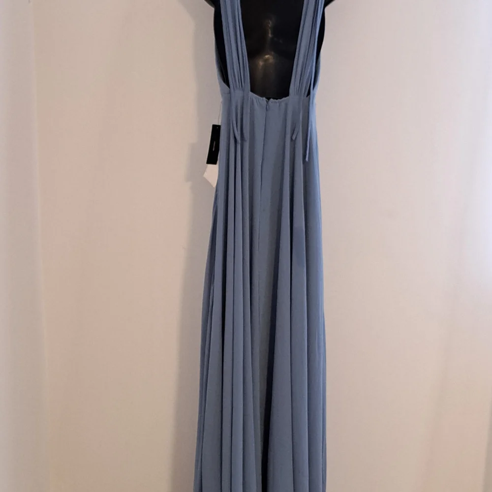 Lulu's Dance The Night Away Slaye Blue Backless Dress Misses Size Medium NWT - Picture 14 of 15